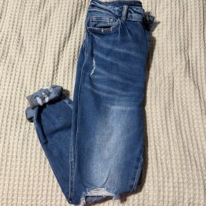 Flying Monkey Distressed Blue Boyfriend Jeans